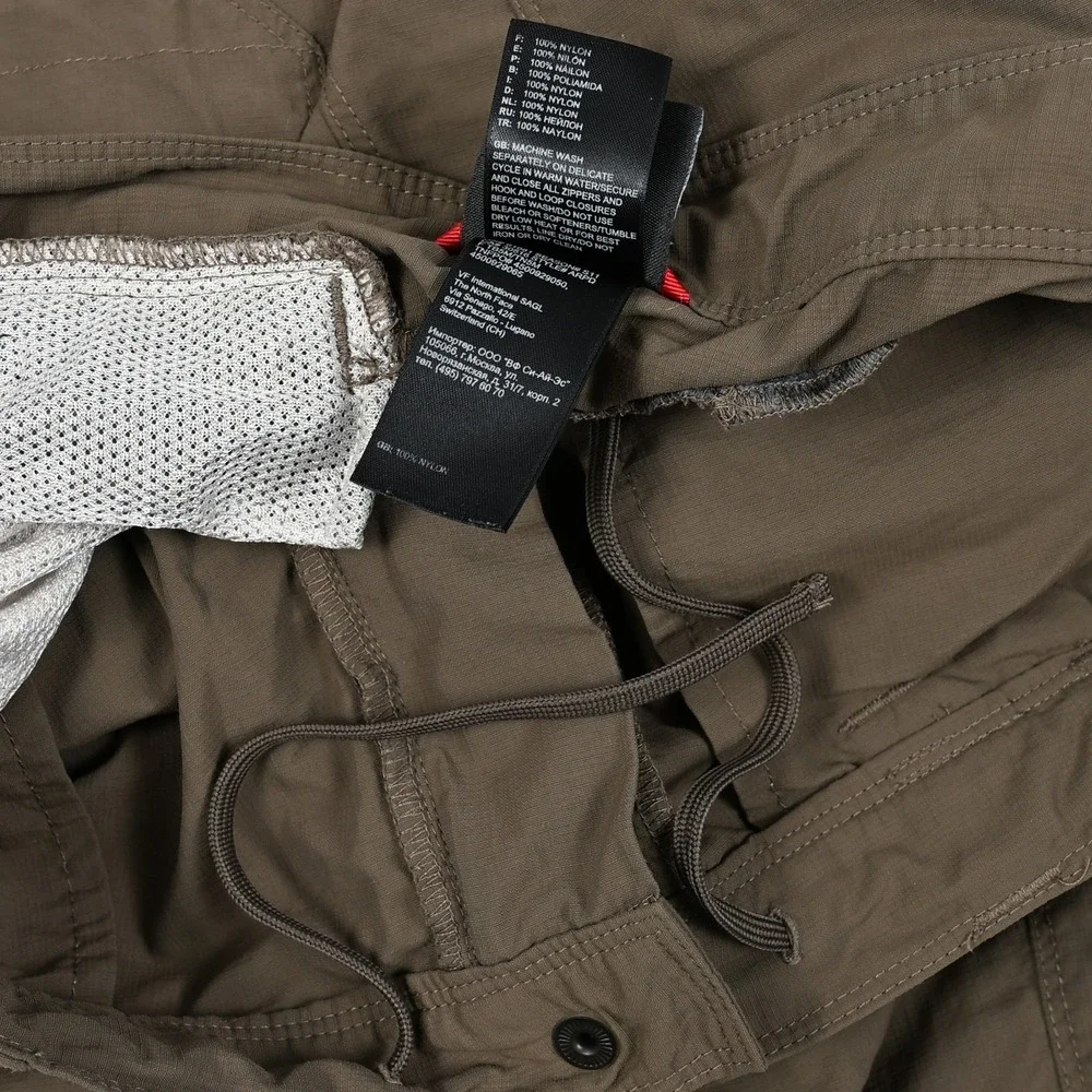 The North Face Pants Mens L 34x29 Brown‎ Convertible Cargo Ankle Zips Drawstring